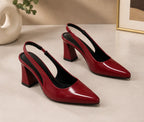 Escarpins Slingback Rouge Élégance
