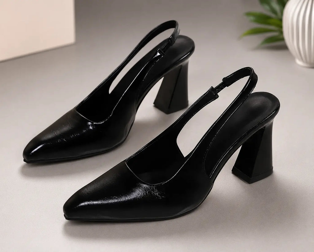 Escarpins Slingback Rouge Élégance