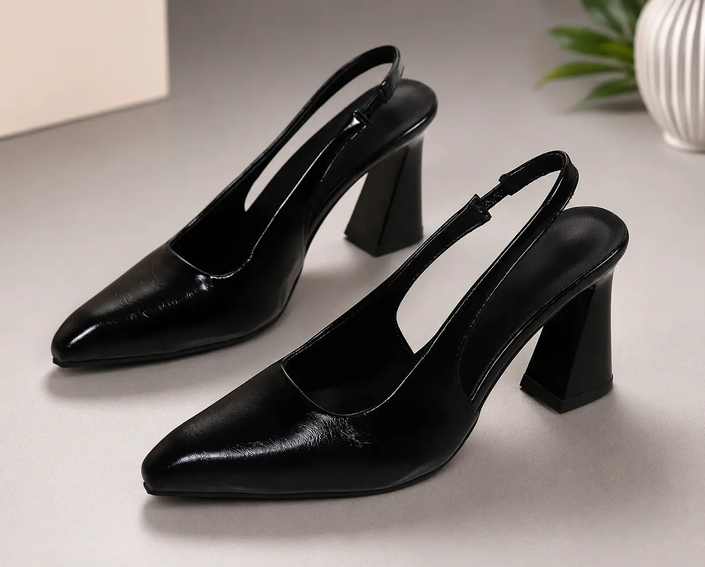 Escarpins Slingback Rouge Élégance