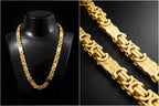 Collier doré à maillons texturés Ismailia