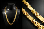 Collier doré à maillons texturés Ismailia
