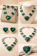 💚 Collier de luxe vert émeraude – Motif cœur 💚 Ismailia