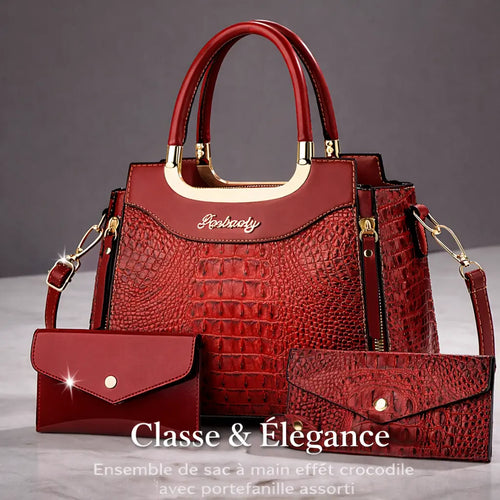 Sac à main élégant – Ensemble 3 pièces Ismailia