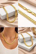 Collier Chaîne Plate Dorée – Élégance & Tendance Ismailia