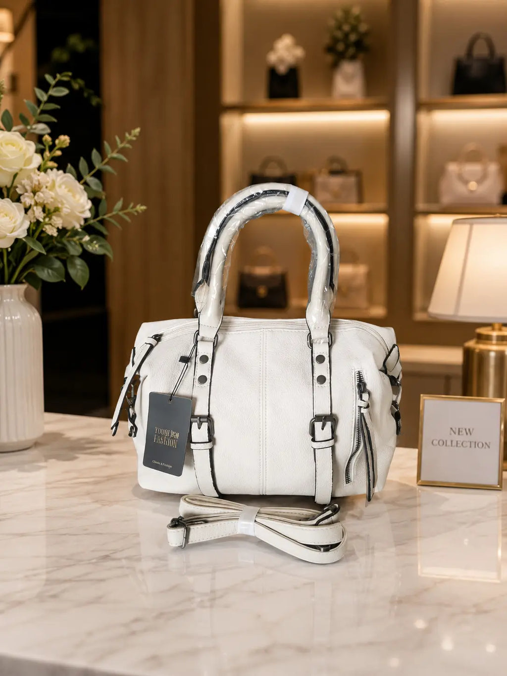 Sac à main élégant blanc cassé – Style chic et intemporel