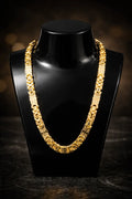 Collier doré à maillons texturés Ismailia
