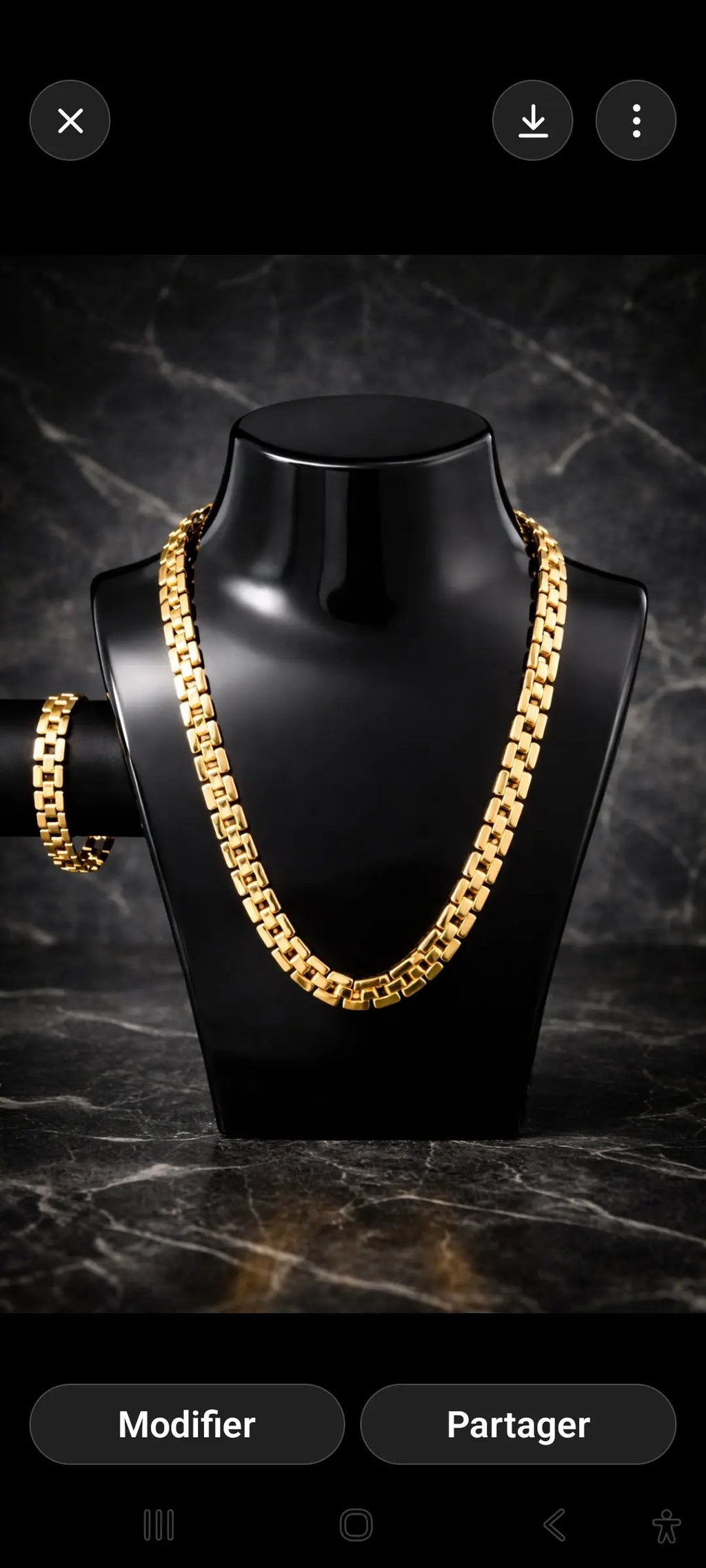 Ensemble collier et bracelet Ismailia