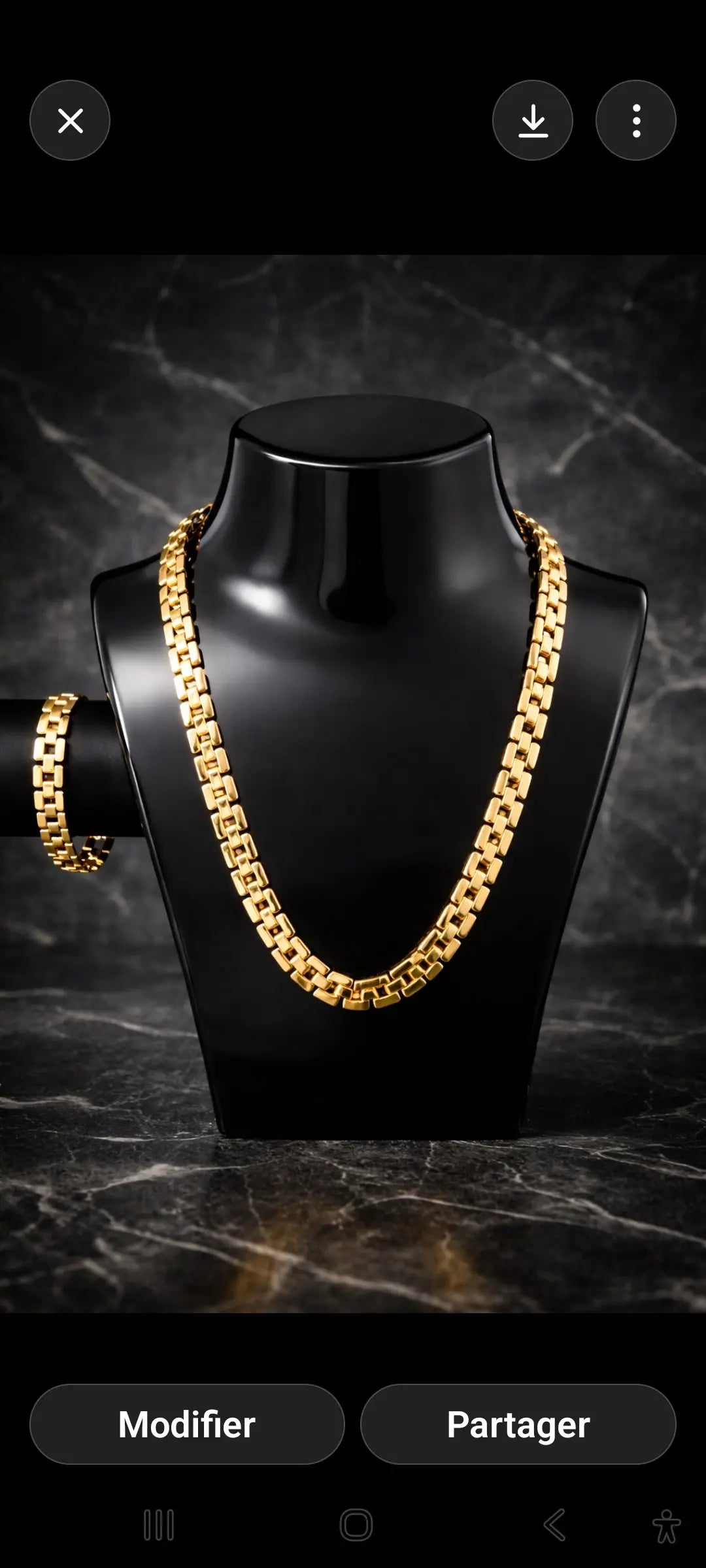 Ensemble collier et bracelet Ismailia