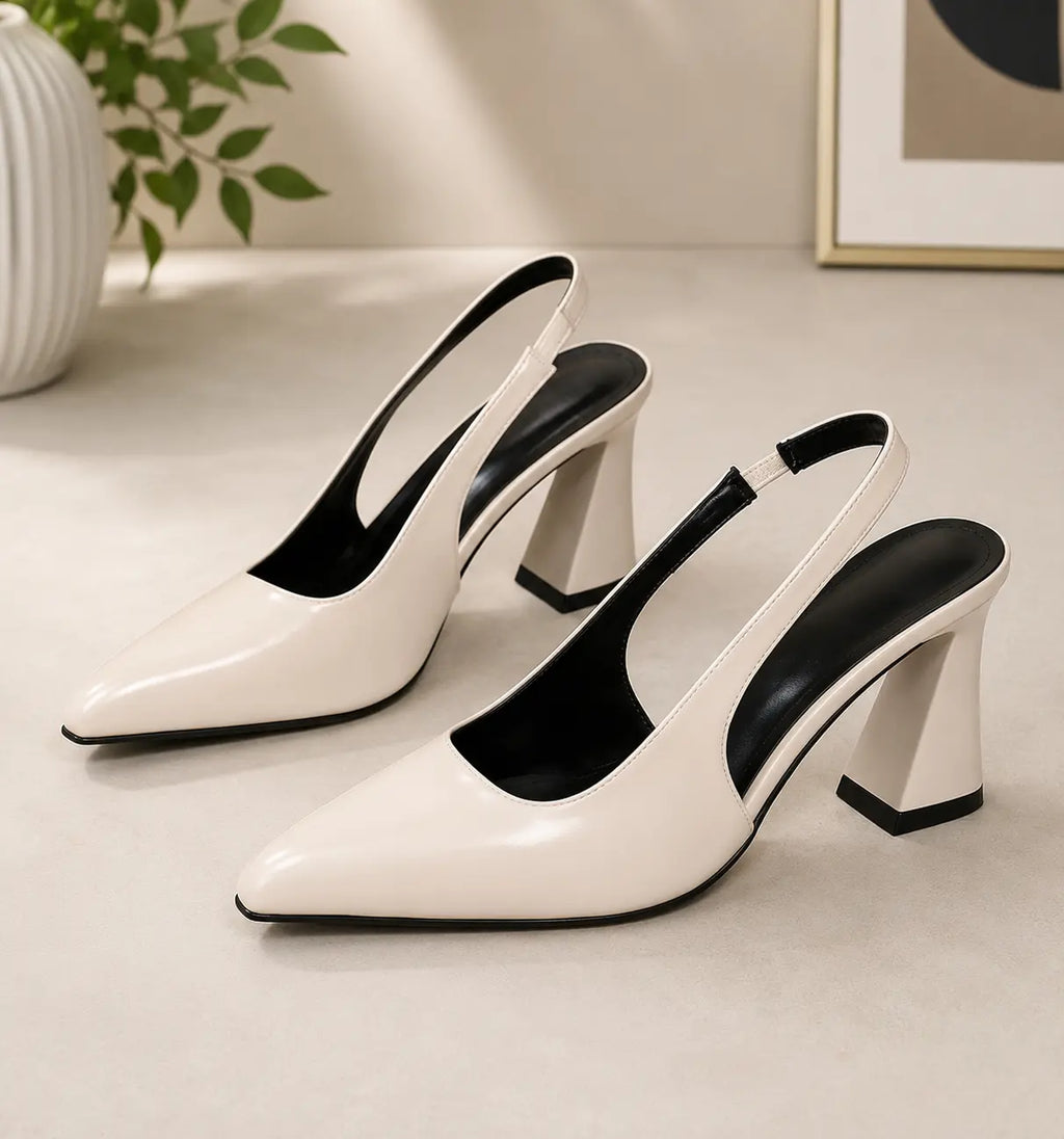 Escarpins Slingback Rouge Élégance