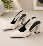 Escarpins Slingback Rouge Élégance